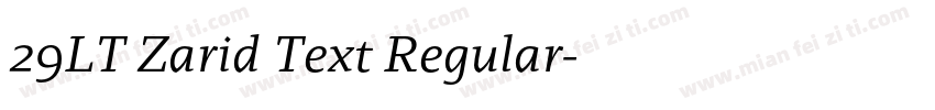 29LT Zarid Text Regular字体转换